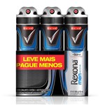 Ficha técnica e caractérísticas do produto Desodorante Aerosol Rexona Active 3 Unidades