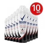 Ficha técnica e caractérísticas do produto Desodorante Aerosol Rexona Antibacterial Invisible Fem 90g - 10 Unidades