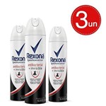 Ficha técnica e caractérísticas do produto Desodorante Aerosol Rexona Antibacterial Invisible Fem 90g 3 Unidades