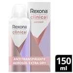 Ficha técnica e caractérísticas do produto Desodorante Aerosol Rexona Clinical Extra Dry 91G