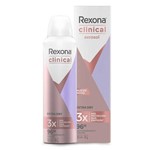 Ficha técnica e caractérísticas do produto Desodorante Aerosol Rexona Clinical Extra Dry Feminino Antitranspirante 96h 150ml - Unilever