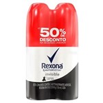 Ficha técnica e caractérísticas do produto Desodorante Aerosol Rexona Invisible Feminino 150ml 2 Unidades - 90g