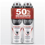 Ficha técnica e caractérísticas do produto Desodorante Aerosol Rexona Masculino Antibacterial Invisible 90g 2 Unidades