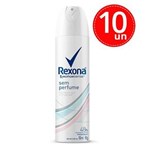 Ficha técnica e caractérísticas do produto Desodorante Aerosol Rexona Sem Perfume - 10 Unidades