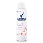Ficha técnica e caractérísticas do produto Desodorante Aerosol Rexona Stay Fresh Flores Brancas e Lichia Feminino 150 Ml