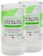 Ficha técnica e caractérísticas do produto Desodorante Alva Stick Kristall Sensitivo Vegano 120g Kit com 2