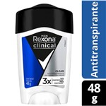 Ficha técnica e caractérísticas do produto Desodorante Antitransp Stick Rexona Men Clinical Clean 48g