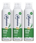 Ficha técnica e caractérísticas do produto Desodorante Antitranspirante Aerosol Detox Fresh Feminino 150ml Monange - 3 Unidades