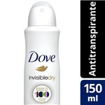 Ficha técnica e caractérísticas do produto Desodorante Antitranspirante Aerosol Dove Invisible Dry 150ML