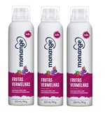 Ficha técnica e caractérísticas do produto Desodorante Antitranspirante Aerosol Frutas Vermelhas Feminino 150ml Monange - 3 Unidades