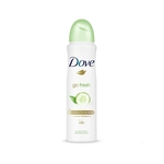 Ficha técnica e caractérísticas do produto Desodorante Antitranspirante Aerosol Go Fresh Pepino E Chá Verde Feminino 150ml Dove - 10 Unidades