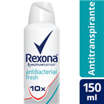 Ficha técnica e caractérísticas do produto Desodorante Antitranspirante Aerosol Rexona Fem Antibacteriano 150ml