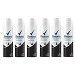 Ficha técnica e caractérísticas do produto Desodorante Antitranspirante Aerosol Rexona Women Invisible 150ml 6und
