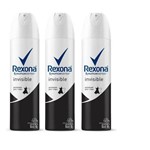 Ficha técnica e caractérísticas do produto Desodorante Antitranspirante Aerosol Rexona Women Invisible 150ml 3und