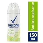 Desodorante Antitranspirante Aerossol Rexona Erva Doce 150ml