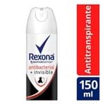 Ficha técnica e caractérísticas do produto Desodorante Antitranspirante Aerossol Rexona Women Antibacteriano Invisible 150ml