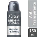 Ficha técnica e caractérísticas do produto Desodorante Antitranspirante Dove Sem Perfume Masculino Aerosol 150ml