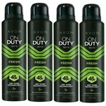 Ficha técnica e caractérísticas do produto Desodorante Antitranspirante On Duty Men Fresh 150ml 4 Unid - Avon