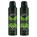 Ficha técnica e caractérísticas do produto Desodorante Antitranspirante On Duty Men Fresh 150ml 2 Unid - Avon