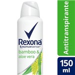 Ficha técnica e caractérísticas do produto Desodorante Antitranspirante Rexona Bamboo Aloe Vera Feminino Aerosol 150ml