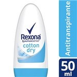 Ficha técnica e caractérísticas do produto Desodorante Antitranspirante Rexona Feminino Roll On Cotton Dry 50ml