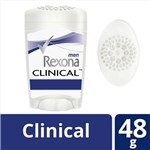 Ficha técnica e caractérísticas do produto Desodorante Antitranspirante Rexona Masculino Clinical Azul 48 Gr