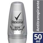 Ficha técnica e caractérísticas do produto Desodorante Antitranspirante Rexona Masculino Rollon Sem Perfume 50ml