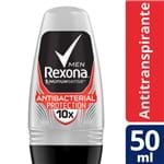 Ficha técnica e caractérísticas do produto Desodorante Antitranspirante Rexona Men Proteção Antibacteriana Roll-on com 50ml