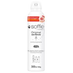 Ficha técnica e caractérísticas do produto Desodorante Antitranspirante Soffie Original 48h Sem Perfume Aerosol 300ml