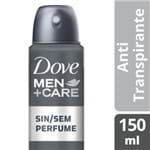 Ficha técnica e caractérísticas do produto Desodorante Dove Aerosol Men Antitranspirante Sem Perfume 89g