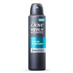 Ficha técnica e caractérísticas do produto Desodorante Dove Aerosol Men + Care Clean Comfort 150ml