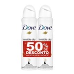 Ficha técnica e caractérísticas do produto Desodorante Dove Invisible Dry Aerosol 50% de Desconto na Segunda Unidade de 150ml Cada