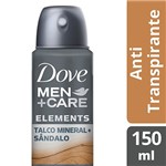 Ficha técnica e caractérísticas do produto Desodorante Dove Men + Care Aerosol Antitranspirante Talco Mineral e Sândalo 150ml