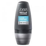 Ficha técnica e caractérísticas do produto Desodorante Dove Men Care Roll On Clean Comfort - 50ml - Unilever