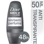 Ficha técnica e caractérísticas do produto Desodorante Dove Men + Care Sem Perfume Roll-on Antitranspirante 48h com 50ml