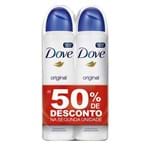 Ficha técnica e caractérísticas do produto Desodorante Dove Original Aerosol 50% de Desconto na Segunda Unidade de 150ml Cada