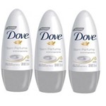 Desodorante Dove Roll On Sem Perfume Feminino 50ml 3 Unidades