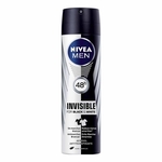 Ficha técnica e caractérísticas do produto Desodorante Masculino Nivea Men Invisible For Black & White clear aerosol com 150mL