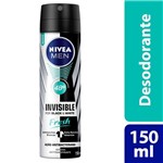 Ficha técnica e caractérísticas do produto Desodorante Nivea Men Invisible For Black White Fresh Aerosol Antitranspirante 48h 150ml