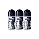 Ficha técnica e caractérísticas do produto Desodorante Nivea Roll On Black & White Masculino 50ml Leve 3 Pague 2