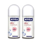 Ficha técnica e caractérísticas do produto Desodorante Nivea Roll On Dry Confort 50ml 2 Unidades