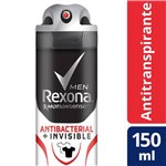 Ficha técnica e caractérísticas do produto Desodorante Rexona Aerosol 90gr Masculino Antibac Invis