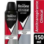 Ficha técnica e caractérísticas do produto Desodorante Rexona Clinical Men Sport Aerosol 150Ml