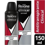 Ficha técnica e caractérísticas do produto Desodorante Aerosol Rexona Clinical Sport 150ml