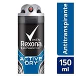Ficha técnica e caractérísticas do produto Desodorante Rexona Men Active Dry Aerosol Antitranspirante 48h 150ml
