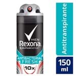 Ficha técnica e caractérísticas do produto Desodorante Rexona Men Antibacterial Fresh Aerosol Antitranspirante 48h 150ml