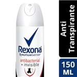 Ficha técnica e caractérísticas do produto Desodorante Rexona Mujer Spray Antibacterial + Invisible 150 Ml