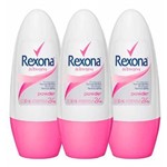 Desodorante Rexona Roll On Feminino Powder 50ml Leve 3 Pague 2