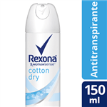 Ficha técnica e caractérísticas do produto Desodorante Rexona Women Cotton Dry 150ml/90g (aerosol)