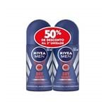 Ficha técnica e caractérísticas do produto Desodorante Roll On Nívea Dry Masculino 2 Und 50% Off